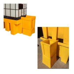 Batea retención de válvula Elevador de batea plasticos para BINS 1000 lts IBC Cubitainer